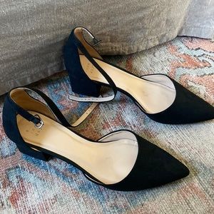 Short Black Heels with Pointed Toe
